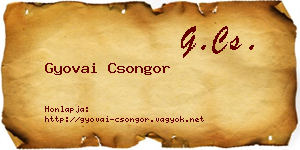 Gyovai Csongor névjegykártya