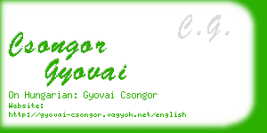 csongor gyovai business card